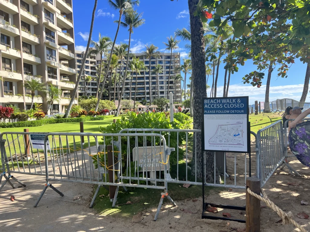 Kaanapali beach erosion