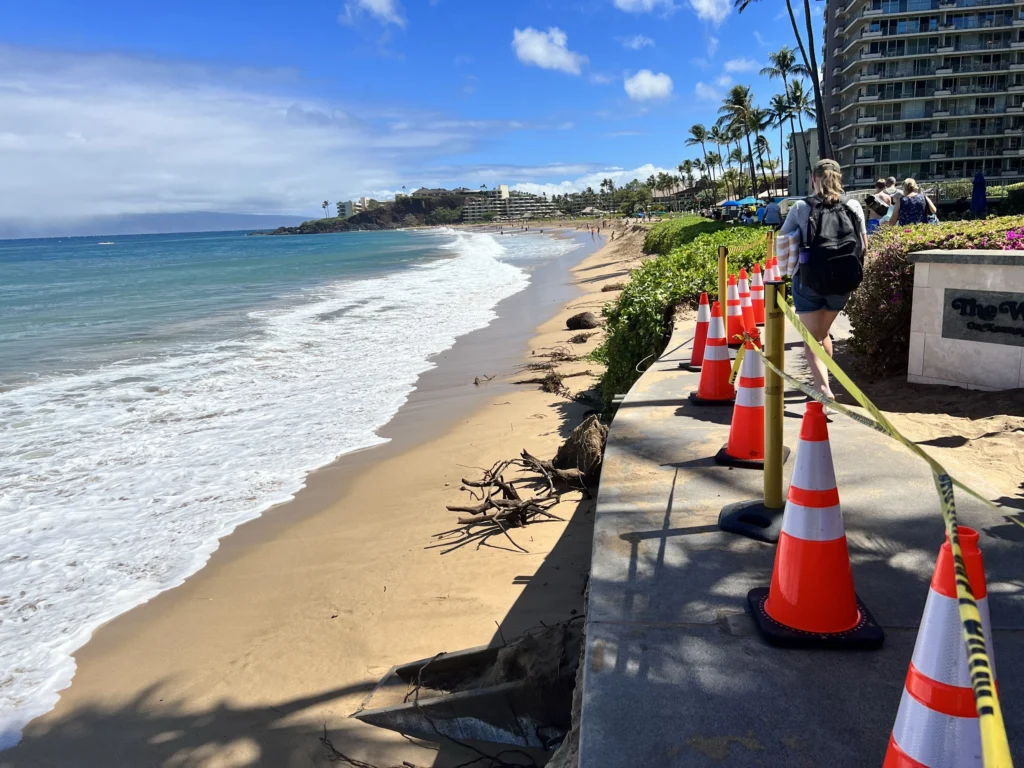 Kaanapali Beach Erosion Detour