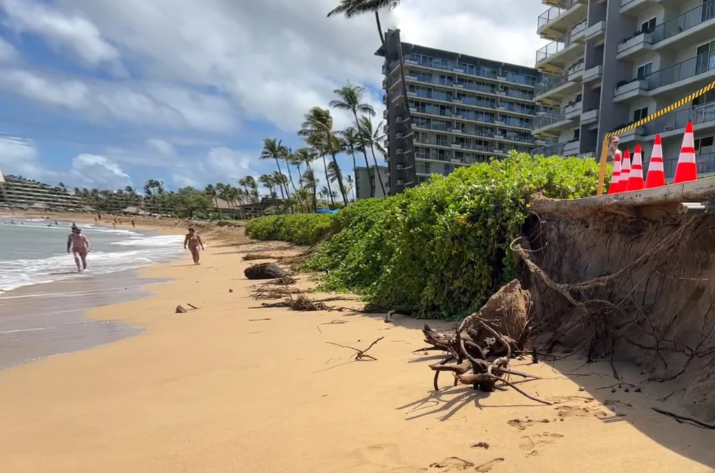 Kaanapali Beach Erosion Near Path