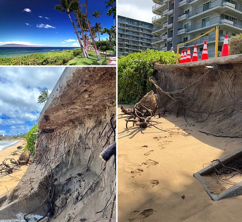 Kaanapali Beach Erosion Under Beachwalk