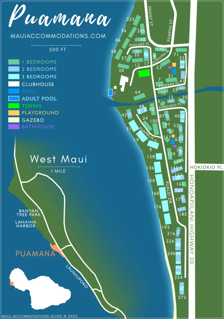 Puamana Maui Map